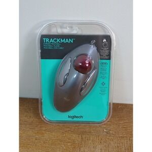 Logitech Trackman Trackball Mouse Wired Marble USB 910-000806 - Sealed NEW